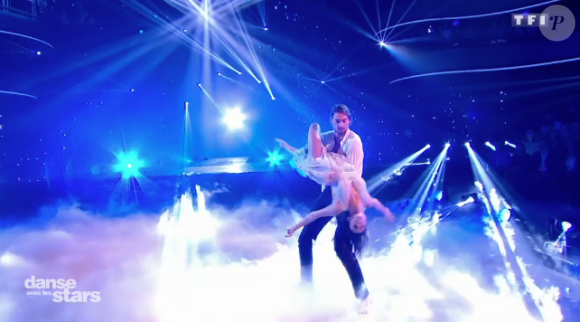 Camille Lacourt et Hajiba Fahmy - "Danse avec les stars 8" sur TF1. Le 28 octobre 2017.