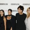 Kris Jenner entourée de ses filles Khloé, Kourtney, Kim et Kylie Jenner à la soirée du 50ème anniversaire de la revue féminine ‘Cosmopolitan' au Ysabel à West Hollywood, le 12 octobre 2015.