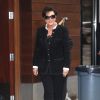 Kris Jenner quitte la séance photo de sa fille Kendall Jenner à New York. La matriarche de la famille Kardashian vient juste de renouveler le contrat de 'Keeping Up With the Kardashian'. Un deal qui rapporterait 150 millions de dollars à la famille Kardashian, le 24 octobre 2017.