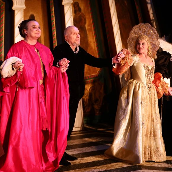 Exclusif - Michel Bouquet, Michel Fau, Nicole Calfan, Juliette Carré, Christine Murillo, Justine Bachelet, Georges Bécot, Bruno Blairet, Dimitri Viau, Aurélien Gabrielli et Alexandre Ruby - Représentation de la pièce de théâtre "Le Tartuffe" au théâtre de la porte Saint-Martin à Paris, le 14 octobre 2017. © Sébastien Valiela/Bestimage