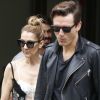 Exclusif  - Céline Dion et son danseur Pepe Munoz quittent l'hôtel Royal Monceau et se rendent dans les salons de la boutique "Schiaparelli" sur la place Vendôme à Paris le 1er aout 2017.
