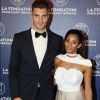 Exclusif - Thomas Meunier et sa compagne Deborah Panzokou - Dîner de gala au profit de la Fondation PSG au Parc des Princes à Paris le 16 mai 2017. La Fondation PSG avait réuni lors de ce 4ème Gala annuel les acteurs du Club (Joueurs foot et hand, staff et dirigeants) ainsi que quelque 400 invités. © Rachid Bellak/Bestimage