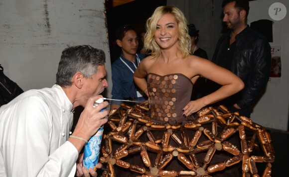 Priscilla Betti - Soirée inaugurale du 23ème Salon du Chocolat en faveur de l'association Mécénat Chirurgie Cardiaque à Paris. Le 27 octobre 2017 © Perusseau - Veeren / Bestimage