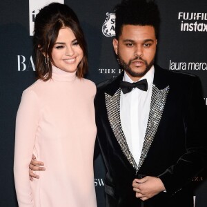 Selena Gomez et son compagnon The Weeknd lors de la soirée "ICONS By C. Roitfeld" à New York le 8 septembre 2017.