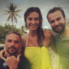 Laëtitia Milot complice avec Philippe Bas et Amaury de Crayencour, à qui elle donne la réplique dans "Coup de foudre à Bora Bora", nouveau téléfilm de TF1.
