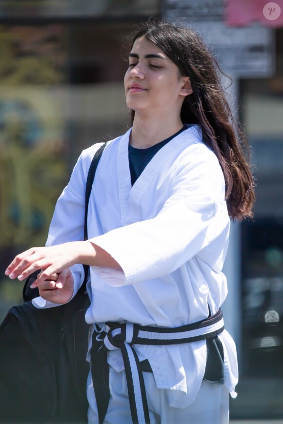 Exclusif - Blanket Jackson à la sortie de son cours d'arts martiaux à Calabasas, le 17 août 2017.
