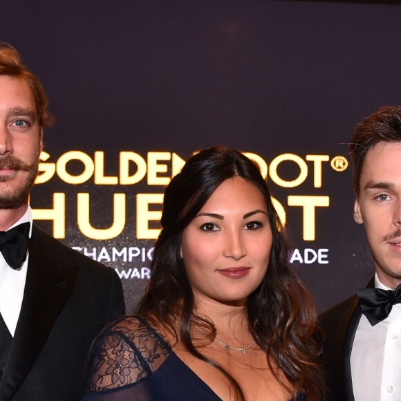 Pierre Casiraghi, Louis Ducruet et sa compagne Marie lors de la 15e édition du Golden Foot Hublot Award, remis à Iker Casillas le 7 novembre 2017 à l'hôtel Mériden à Monaco. © Bruno Bebert/Bestimage