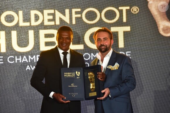 Marcel Desailly lors de la 15e édition du Golden Foot Hublot Award, remis à Iker Casillas le 7 novembre 2017 à l'hôtel Mériden à Monaco. © Bruno Bebert/Bestimage