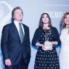 Corrado Pesci (fils de Virna Lisi), Monica Bellucci et guest - Remise du prix "Virna Lisi 2017" à Rome. Le 7 novembre 2017