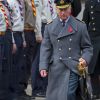 Le prince Charles à Londres le 12 novembre 2017 pour le Dimanche du Souvenir, commémoration sur le Cénotaphe de Whitehall des soldats tombés au champ d'honneur lors des deux Guerres mondiales.