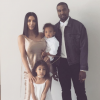 Kim Kardashian, Kanye West et leurs enfants North et Saint fêtent Pâques. Avril 2017.