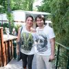 Chistophe Dominici et sa femme Loretta à Roland Garros à Paris. Le 24 mai 2010