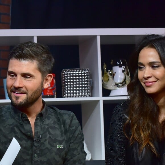 Exclusif - Christophe Beaugrand et Leila Ben Khalifa lors d'une interview donnée pour PurePeople.com dans les locaux de Webedia à Levallois Perret le 17 novembre 2017. © Giancarlo Gorassini / Bestimage
