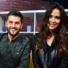 Exclusif - Christophe Beaugrand et Leila Ben Khalifa lors d'une interview donnée pour PurePeople.com dans les locaux de Webedia à Levallois Perret le 17 novembre 2017. © Giancarlo Gorassini / Bestimage