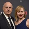 Jeffrey Tambor et sa femme Kasia le 8 janvier 2017 lors de la soirée de la Weinstein Company et de Netflix après les Golden Globes 2017.