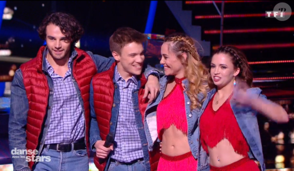 Joy Esther, Anthony Colette, Lenni-Kim et Marie Denigot - prime de "Danse avec les stars 8", samedi 25 novembre 2017, TF1
