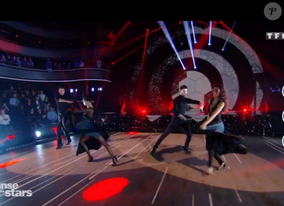 Tatiana Silva, Jordan Mouillerac, Camille Lacourt et Hajiba Fahmy - prime de "Danse avec les stars 8", samedi 25 novembre 2017, TF1