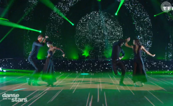 Tatiana Silva, Jordan Mouillerac, Camille Lacourt et Hajiba Fahmy - prime de "Danse avec les stars 8", samedi 25 novembre 2017, TF1