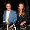 Exclusif - Aurélien Wiik et Dounia Coesens mixent lors d'une soirée au restaurant "La Gioia" à Paris, le 29 novembre 2017. © Rachid Bellack/Bestimage