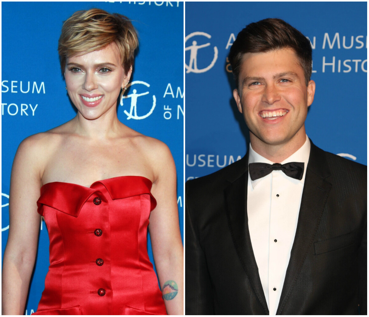 Vidéo Scarlett Johansson Et Colin Jost Au Gala De Lamerican Museum Of Natural History à New 