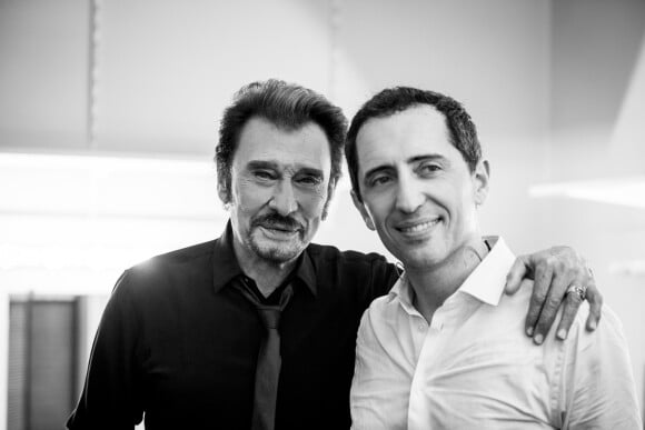 Exclusif - Johnny Hallyday, Gad Elmaleh - Dernier jour du spectacle de Gad Elmaleh "20 ans de scène" au Palais des Sports, le 20 décembre 2014.