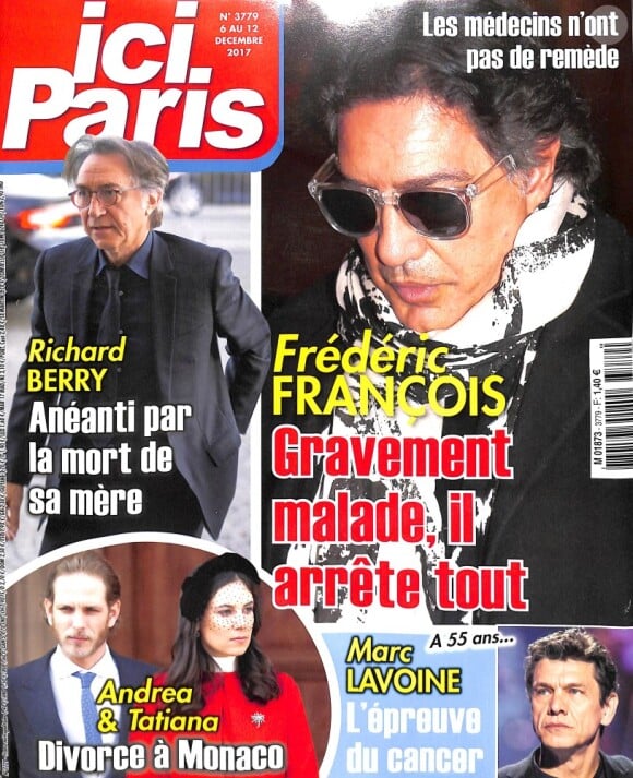 Couverture du magazine "Ici Paris", 6 décembre 2017
