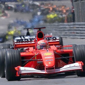 Michael Schumacher en Ferrari au Grand Prix de Monaco. Monte-Carlo, Monaco, mai 2001.