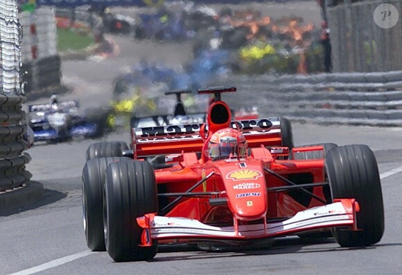 Michael Schumacher en Ferrari au Grand Prix de Monaco. Monte-Carlo, Monaco, mai 2001.