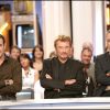 Jean Dujardin, Johnny Hallyday et Antoine Duléry - Enregistrement de l'émission Les Enfants de la télé en 2006