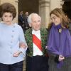 Jean d'Ormesson avec sa femme Françoise Beghin et leur fille Héloïse - Le journaliste écrivain Marc Lambron entre à l'Académie Française à Paris le 14 avril 2016. © Coadic Guirec/Bestimage