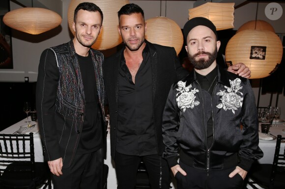 Kris Van Assche, Ricky Martin et Woodkid - Dîner de lancement de la nouvelle collection "Black Carpet" de DIOR HOMME et du coup d'envoi d'Art Basel Miami. Miami, le 6 décembre 2017.