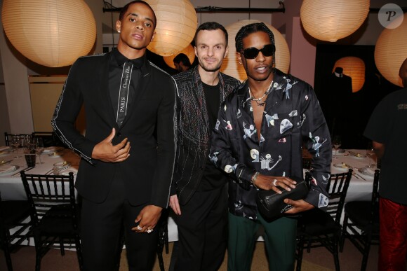 Cordell Broadus, Kris Van Assche et A$AP Rocky - Dîner de lancement de la nouvelle collection "Black Carpet" de DIOR HOMME et du coup d'envoi d'Art Basel Miami. Miami, le 6 décembre 2017.