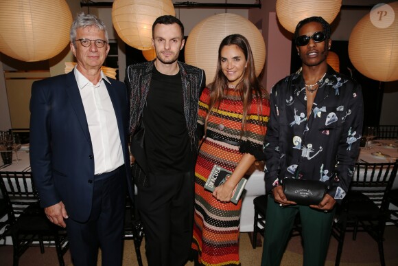 Francois Laffanour, Kris Van Assche, Laure Heriard et A$AP Rocky - Dîner de lancement de la nouvelle collection "Black Carpet" de DIOR HOMME et du coup d'envoi d'Art Basel Miami. Miami, le 6 décembre 2017.