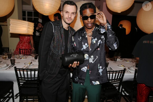 Kris Van Assche et A$AP Rocky - Dîner de lancement de la nouvelle collection "Black Carpet" de DIOR HOMME et du coup d'envoi d'Art Basel Miami. Miami, le 6 décembre 2017.