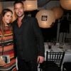 Laura Dubreuil et Ricky Martin - Dîner de lancement de la nouvelle collection "Black Carpet" de DIOR HOMME et du coup d'envoi d'Art Basel Miami. Miami, le 6 décembre 2017.