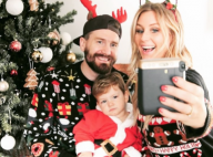 Aurélie Van Daelen, jolie Mère Noël avec son chéri Émilien et leur petit Pharell