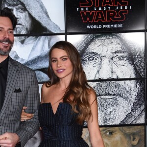 Joe Manganiello et sa femme Sofia Vergara - Première de 'Star Wars: The Last Jedi' au The Shrine Auditorium à Los Angeles, le 9 décembre 2017