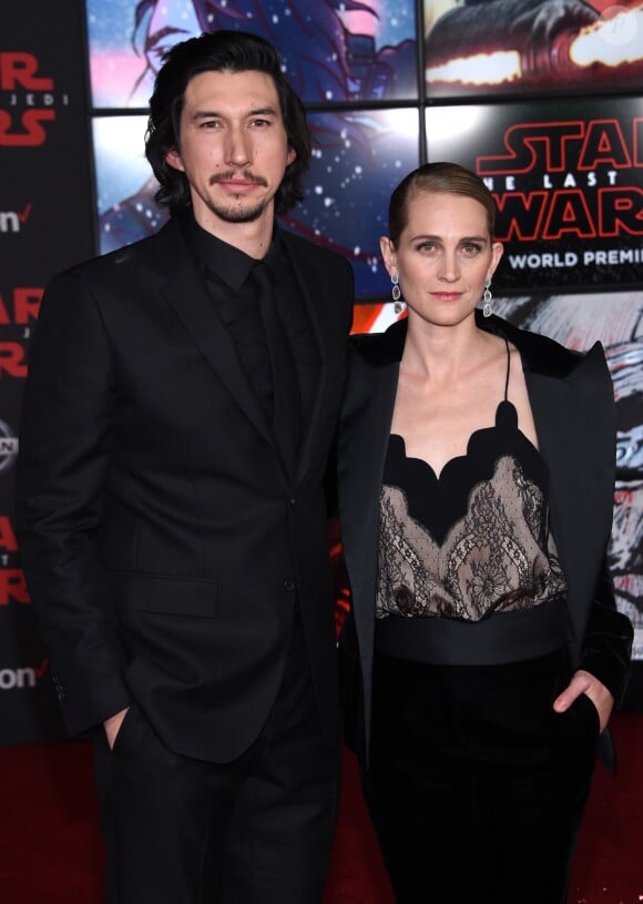 Adam Driver et sa femme Joanne Tucker - Première de 'Star Wars: The Last Jedi' au The Shrine Auditorium à Los Angeles, le 9 décembre 2017
