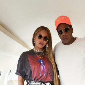 Beyoncé et JAY-Z en jet privé. Décembre 2017.