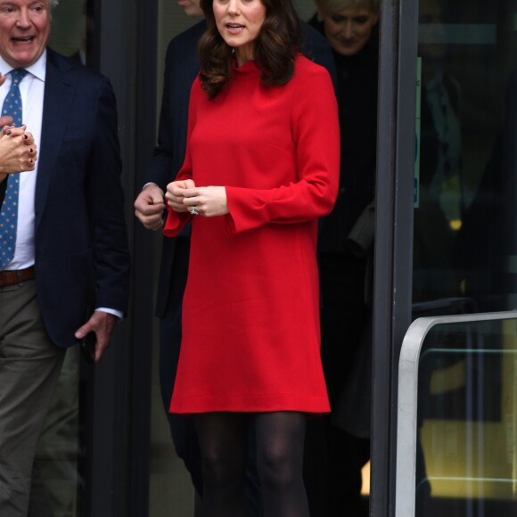 Kate Middleton, duchesse de Cambridge, enceinte, en visite à Manchester avec le prince William le 6 décembre 2017 pour le Children's Global Media Summit.