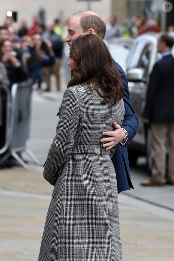 Kate Middleton, duchesse de Cambridge, enceinte, en visite à Manchester avec le prince William le 6 décembre 2017 pour le Children's Global Media Summit.