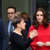 Kate Middleton, duchesse de Cambridge, enceinte, en visite à Manchester avec le prince William le 6 décembre 2017 pour le Children's Global Media Summit.