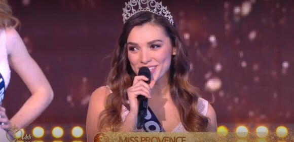 Miss Provence : Kleofina Pnishi demi-finaliste - Concours Miss France 2018. Sur TF1, le 16 décembre 2017.