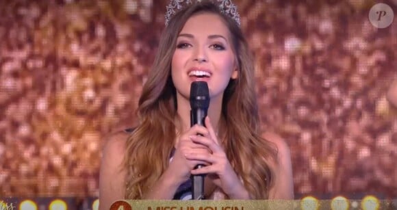 demi-finaliste - Concours Miss France 2018. Sur TF1, le 16 décembre 2017.