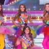 Les Miss en tenue de fête forraine - Concours Miss France 2018. Sur TF1, le 16 décembre 2017.