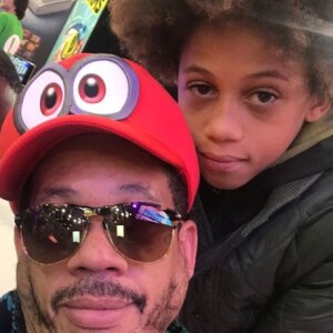 JoeyStarr avec son fils Kalil sur Instagram, le 31 octobre 2017.