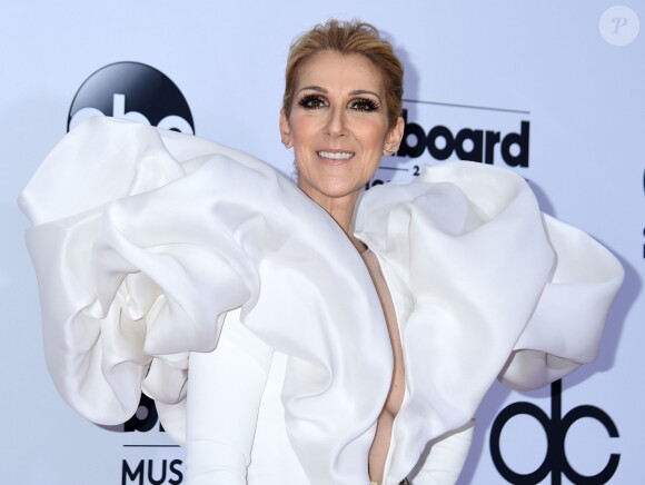 Céline Dion sur le photocall à la cérémonie des Billboard Music Awards à la T-Mobile Arena de Las Vegas, le 21 mai 2017
