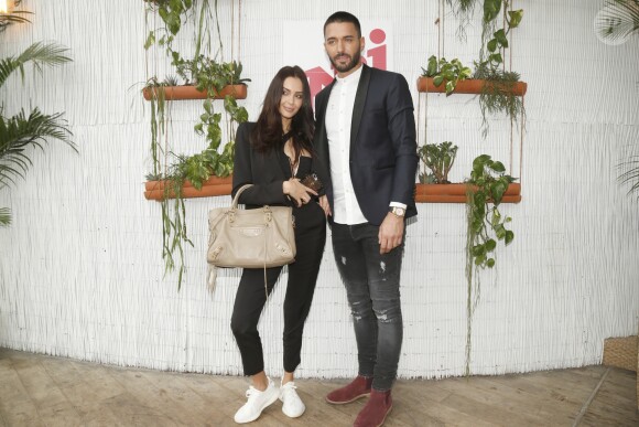 Nabilla Benattia et son compagnon Thomas Vergara - Photocall de la conférence de rentrée du pôle Tv de NRJ Group à la brasserie Polpo à Levallois Perret. Le 28 juin 2017 Christophe Aubert via Bestimage.