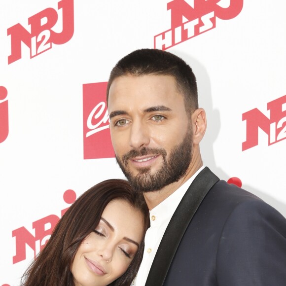 Nabilla Benattia et son compagnon Thomas Vergara - Photocall de la conférence de rentrée du pôle Tv de NRJ Group à la brasserie Polpo à Levallois Perret. Le 28 juin 2017 Christophe Aubert via Bestimage.