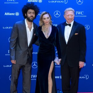 Boris Becker avec sa femme Lilly Becker et son fils Noah Becker - Célébrités lors du "Laureus World Sports Awards 2016" à Berlin le 18 Avril 2016.